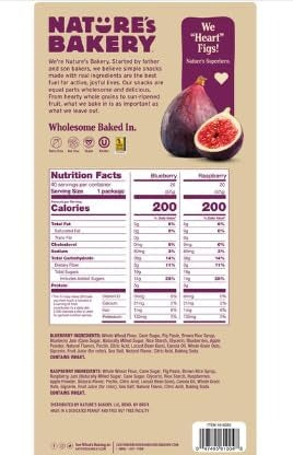 Nature's Bakery Whole Wheat Fig Bar - 24 Count, Blueberry/Raspberry