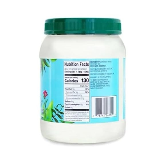 Pack Of 2 Member Mark Organic Virgin Cold Pressed and Unrefined Coconut Oil