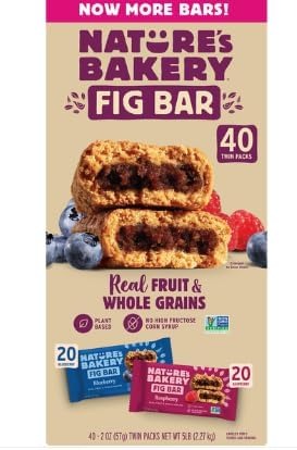Nature's Bakery Whole Wheat Fig Bar - 24 Count, Blueberry/Raspberry