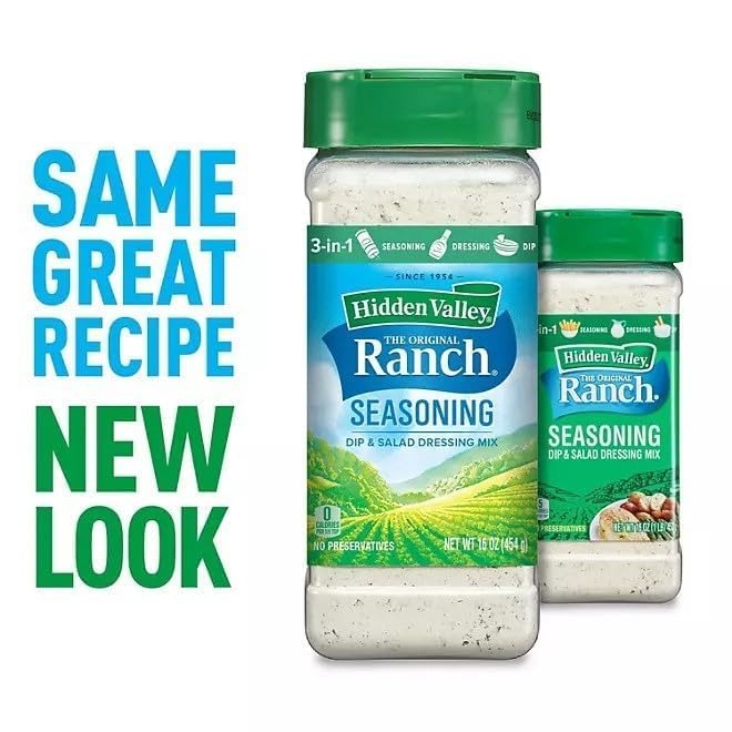 Hidden Valley Original Ranch Salad Dressing and Seasoning Mix (Pack of 1, 16 oz. Canister)