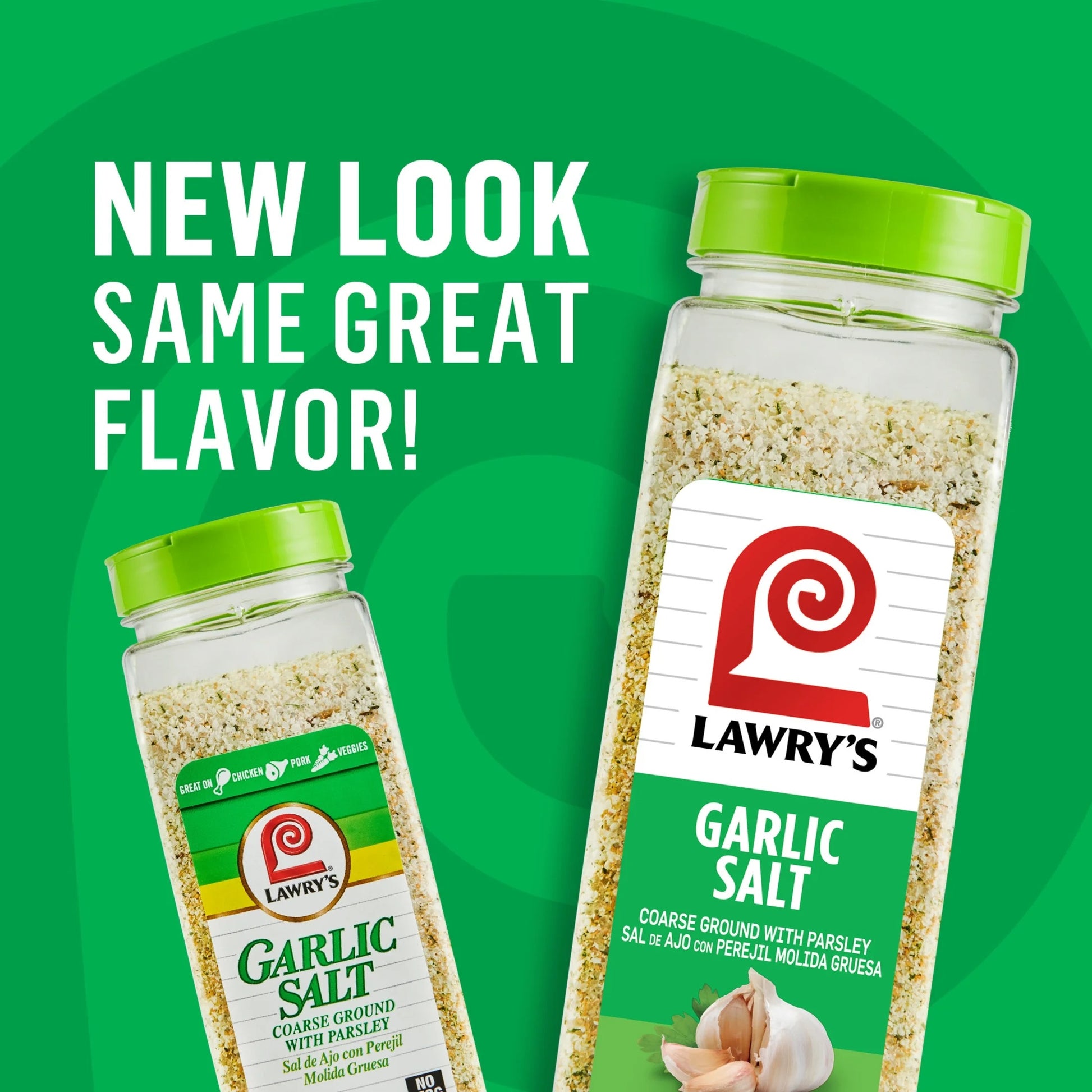 Lawry's Gluten Free Coarse Ground Garlic Salt With Parsley – 33 oz Bottle