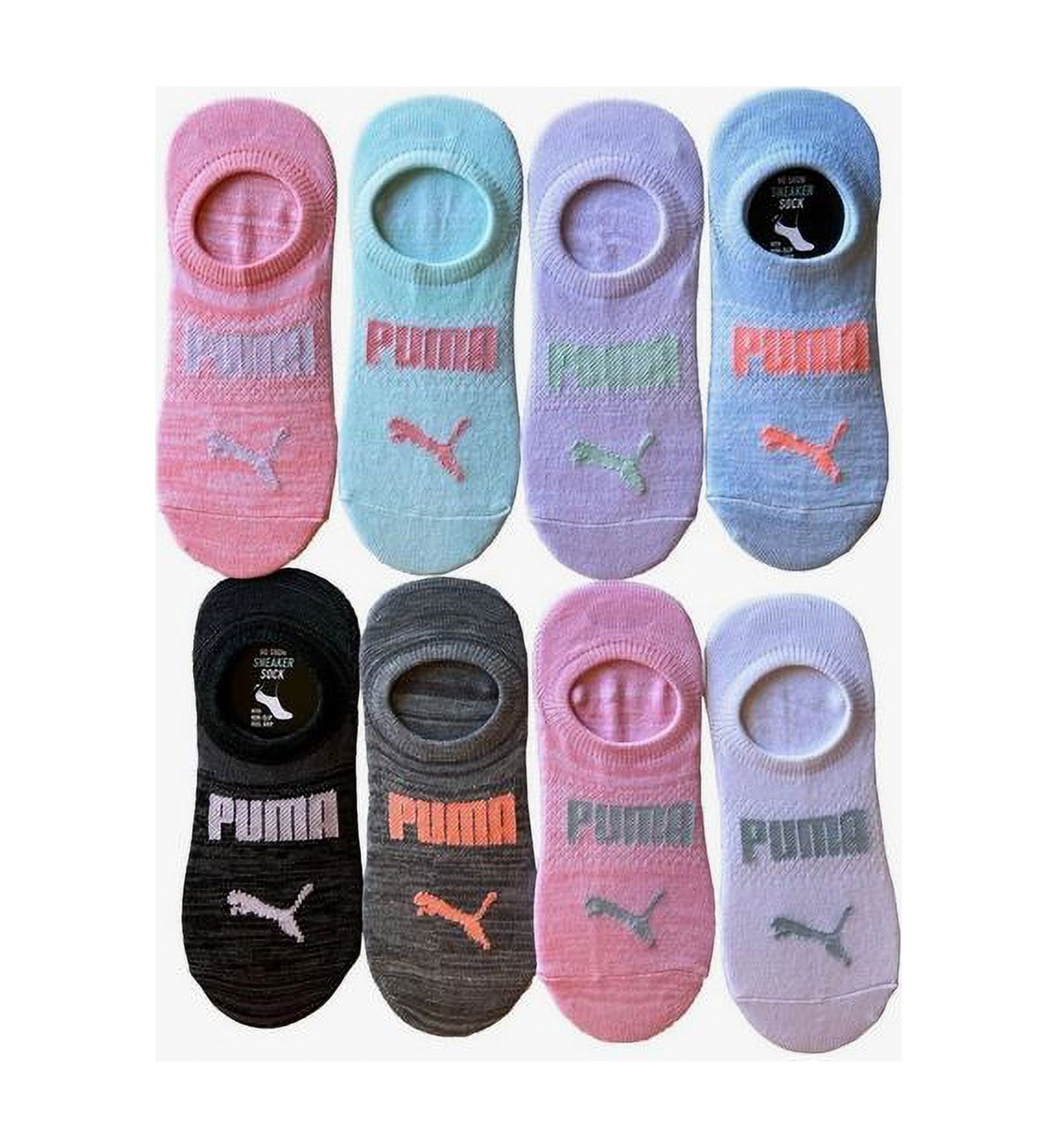 PUMA Women's 8 Pair No Show Sneaker Socks - 5-9.5