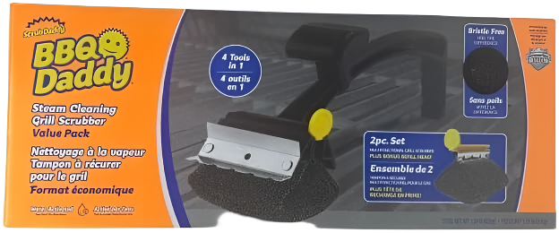 Pack of 2 Scrub Daddy BBQ Steam Cleaning Grill Scrubber Outdoor Tool Cookware