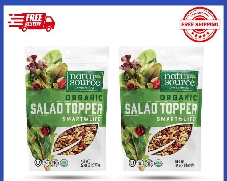 2 Packs NaturSource Organic Salad Topper Smart Life 2 LB Each Pack, Total 4 lbs