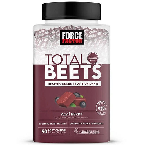 2 Pack Force Factor Total Beets Soft Chews, Açai Berry, 90 ct.