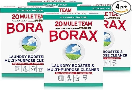 20 Mule Team All Natural Borax Detergent Booster & Multi-Purpose 4 Count