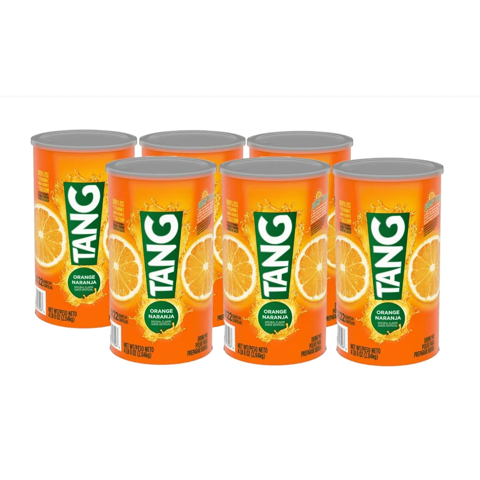 6 Pack, Tang Naturally Flavored Orange Powdered Drink Mix, 72 oz.