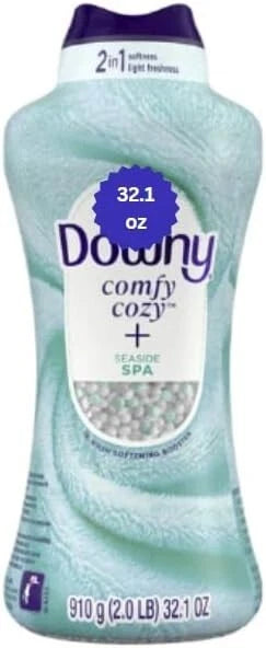 Downie Scent Beads for Laundry, Seaside Spa Fragrance, 32.1 oz with Scoop