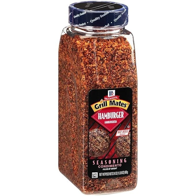 Pack of 2 McCormick Grill Mate Hamburger Ground Pepper Onion Savory Garlic Jar
