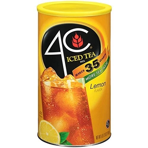 4C Lemon Iced Tea Mix, 35-Qt. (82.6 oz) - (2 Pack) Refreshing Citrus Flavor