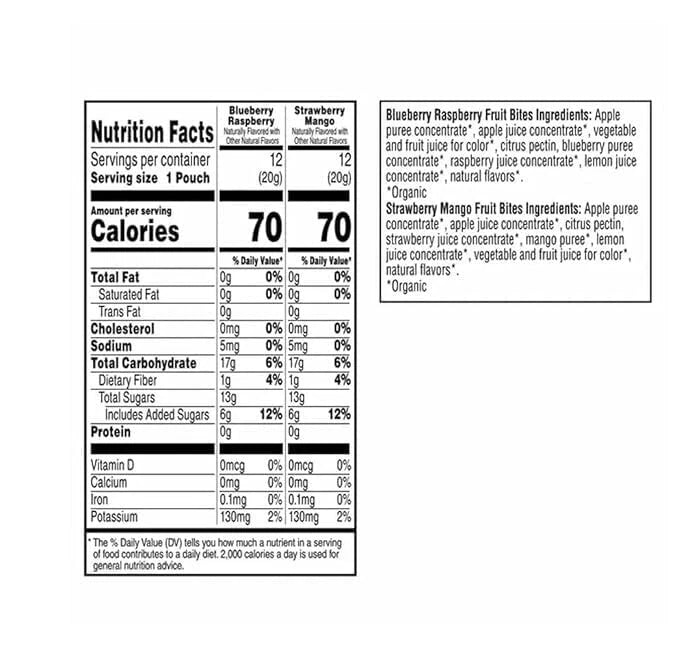 Pure Organiic Twisted Fruit Bites, 0.7 oz, 24-count