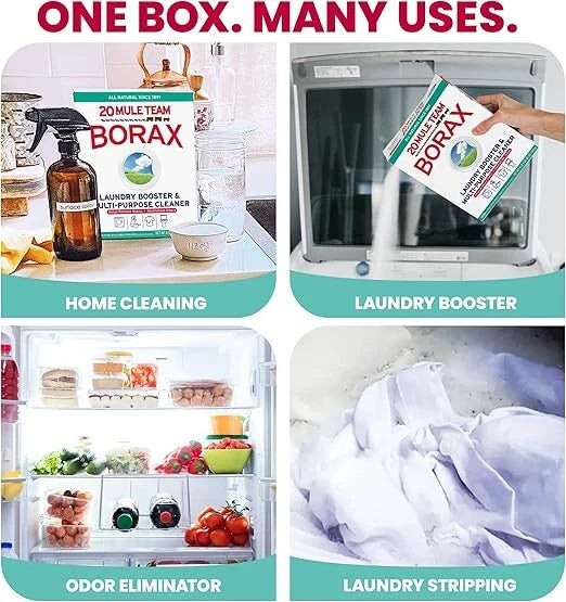 20 Mule Team All Natural Borax Detergent Booster & Multi-Purpose 4 Count