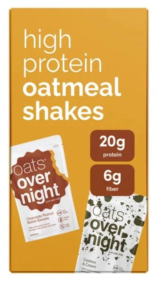 Oats Overnight Variety Pack, 20g Protien Shake 14-Pack + Blender Bottle