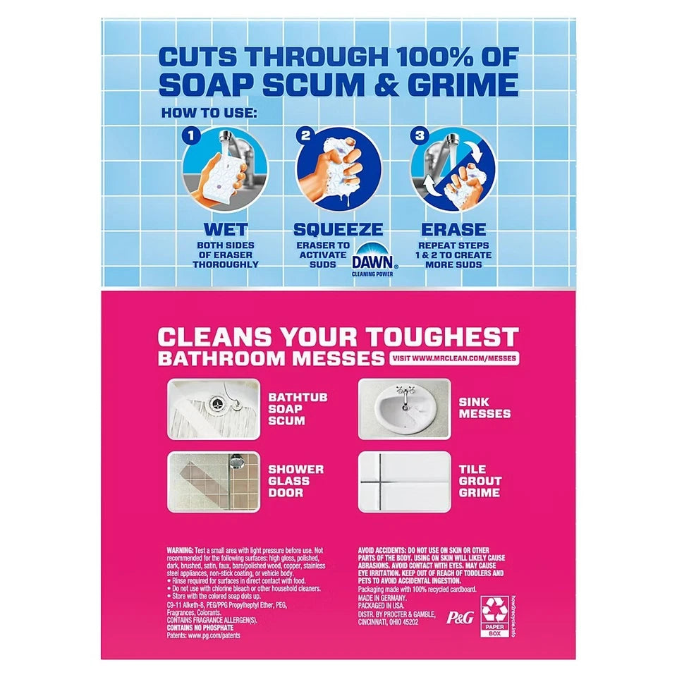 Mr. Clean 2-In-1 Bathroom Magic Eraser Sponges, 11 ct