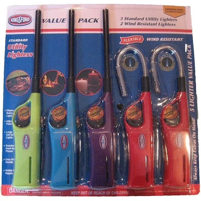 Kingsford Utility Lighters, Value Pack, 5 ct