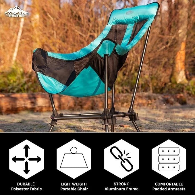 Cascade Mountain Tech Hammock Camp Chair with Adjustable Height - Ultralight
