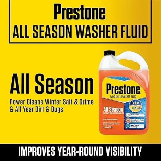 Prestone AS658 Deluxe 2-in-1 Windshield Washer Fluid, 1 Gallon