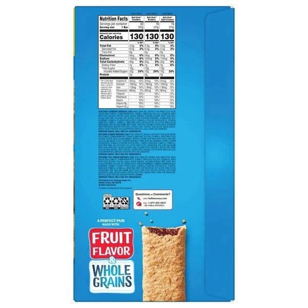 Kellogg's Nutri-Grain Soft Baked Breakfast Bars, 1.3 oz, 64-count