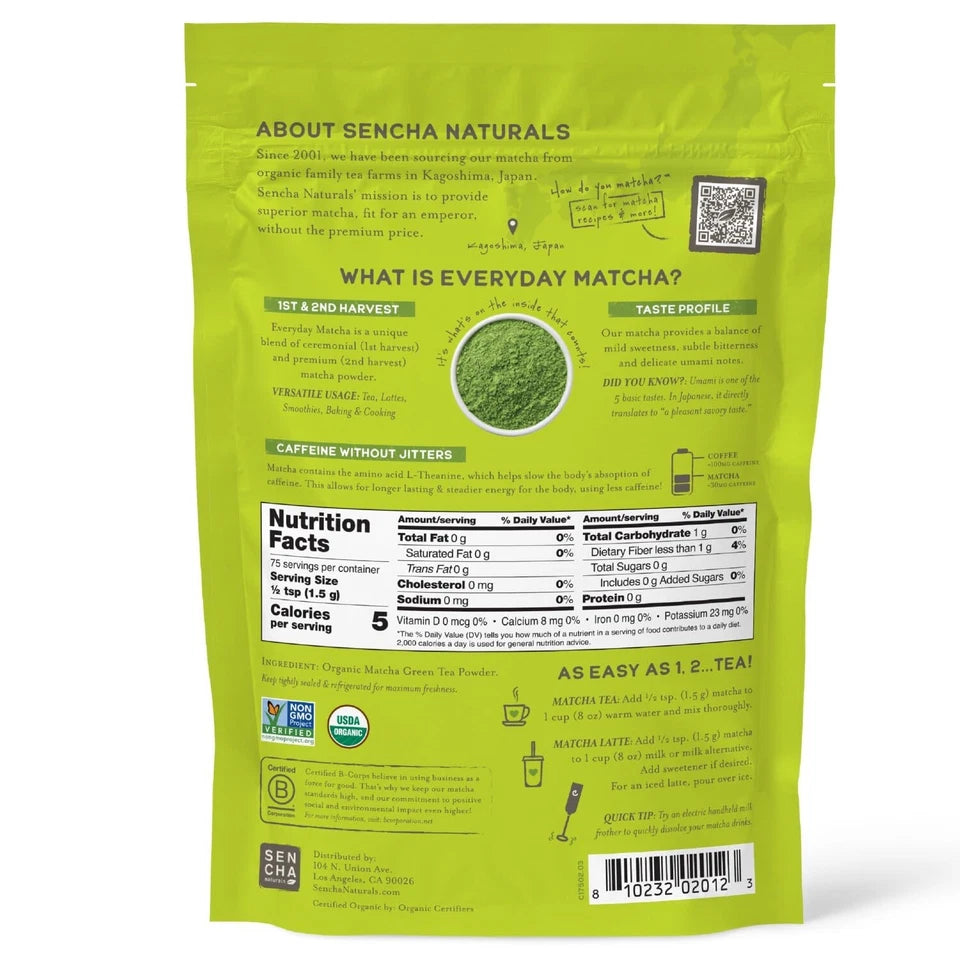 SEN CHA Naturals Organic Matcha Powder, Authentic Japanese Green Tea