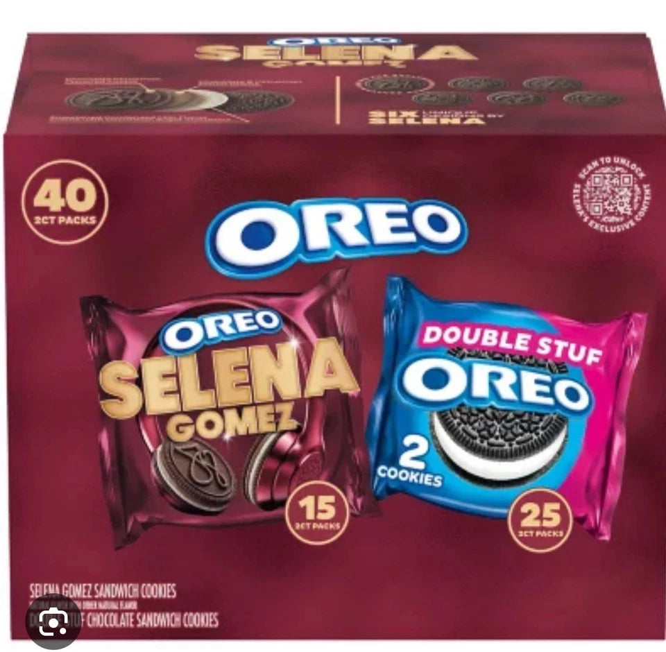 Selena Gomez & OREO Double Stuf Cookies Variety Pack, 1.02 oz., 40 pk