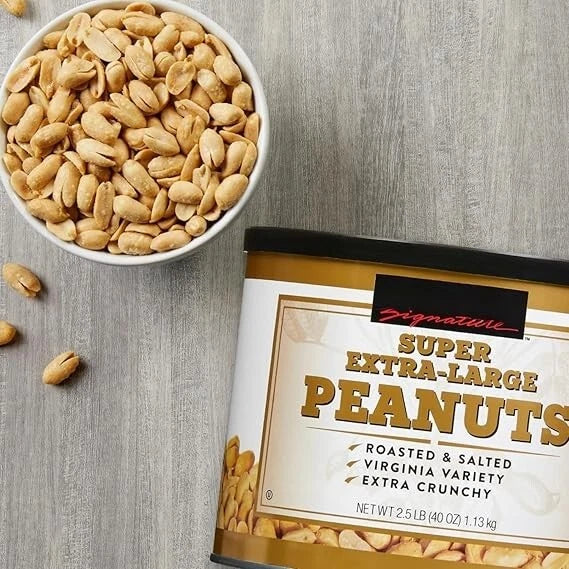 Signature Super Extra Large Peanuts, Roasted & Salted, Virginia Variety, Extra C