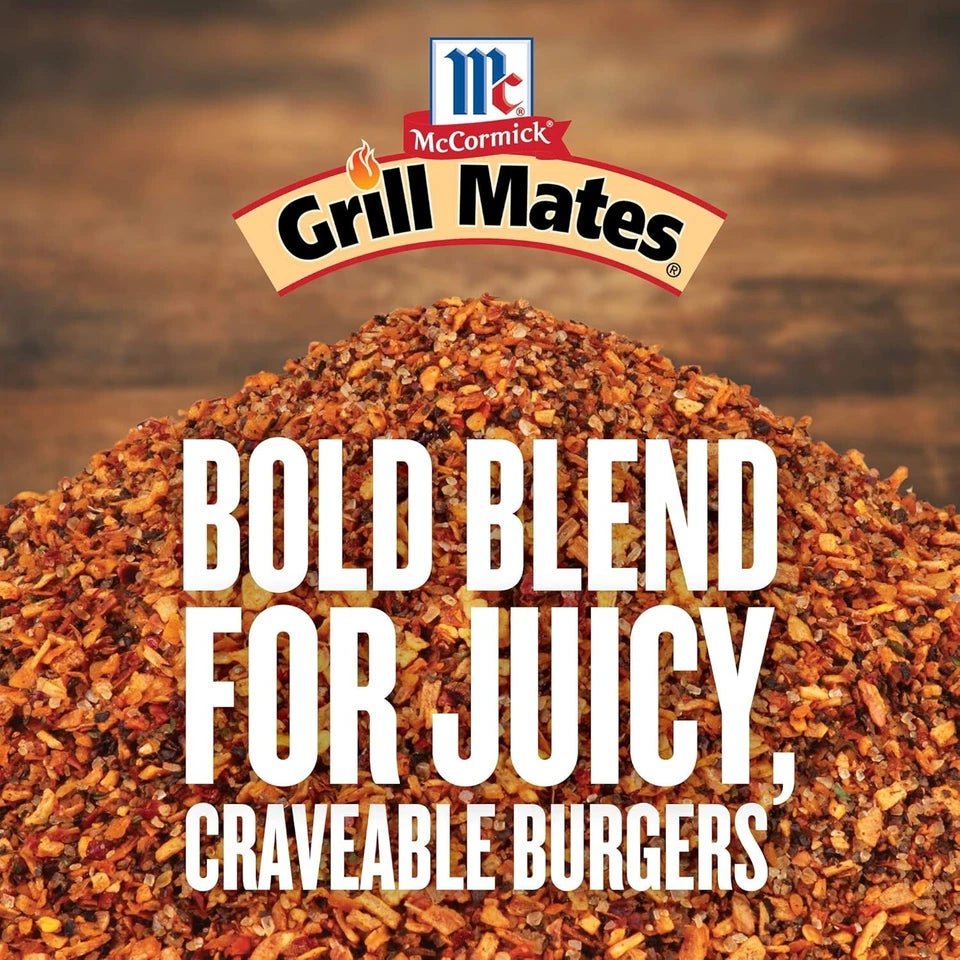 Pack of 2 McCormick Grill Mate Hamburger Ground Pepper Onion Savory Garlic Jar