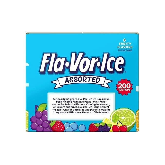 Fla-Vor-Ice Giant Pops, 1.5 oz., 200 pk.