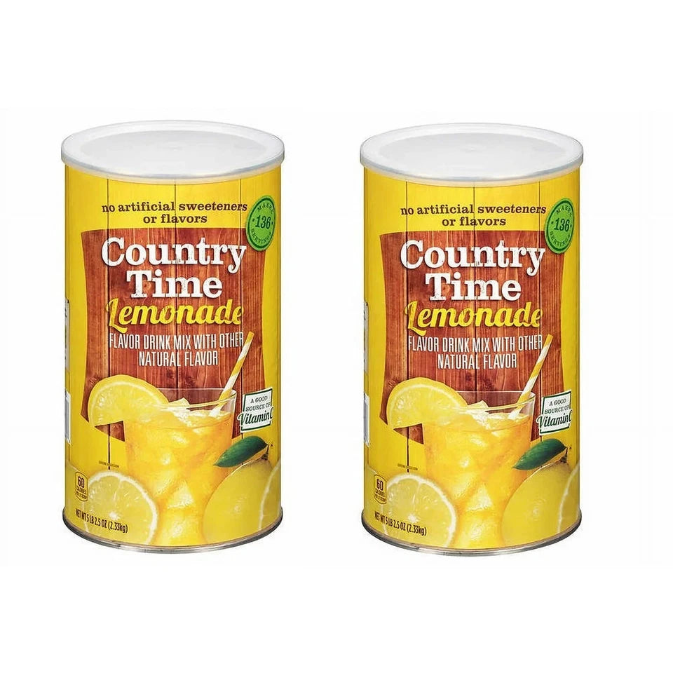 (2 Pack) Country Time Powdered Lemonade Drink Mix 82.5 oz.