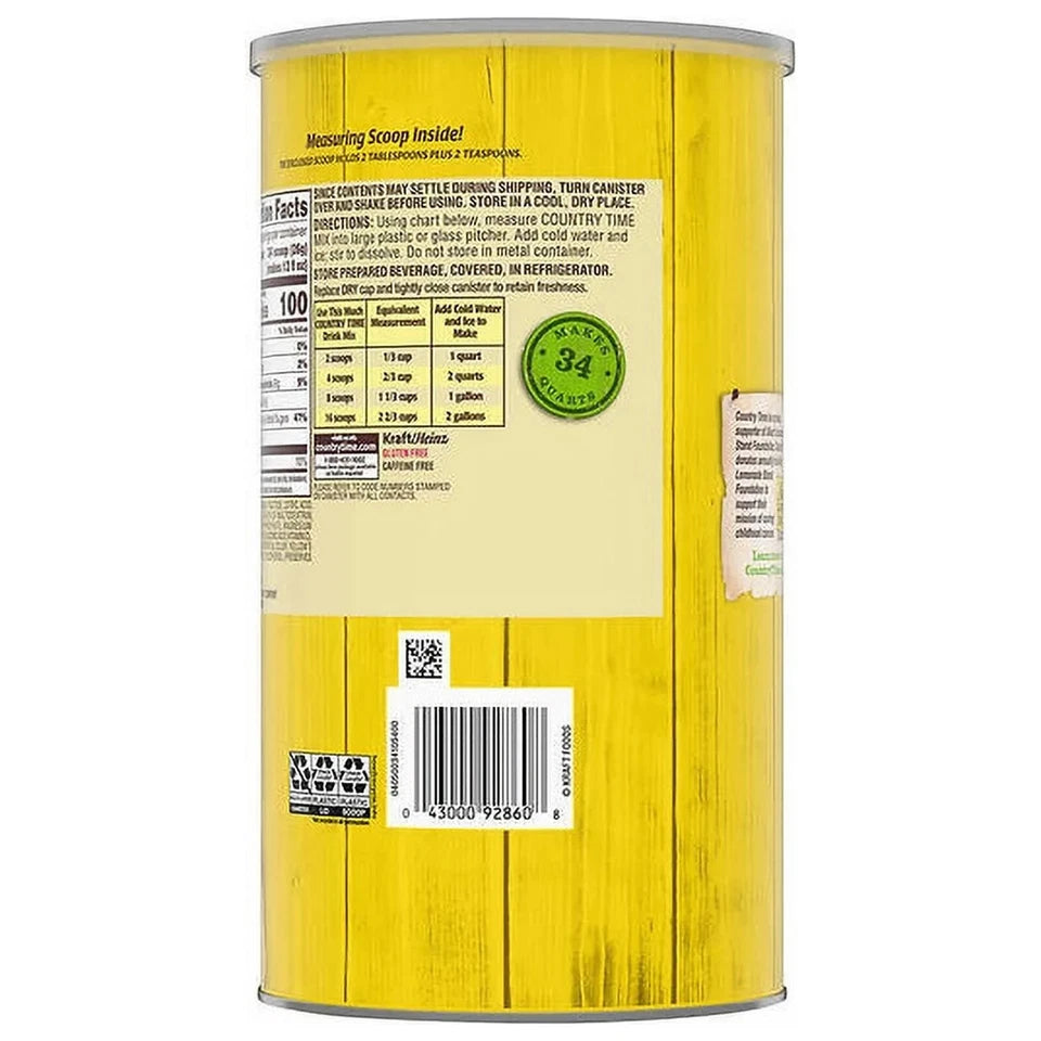 (2 Pack) Country Time Powdered Lemonade Drink Mix 82.5 oz.
