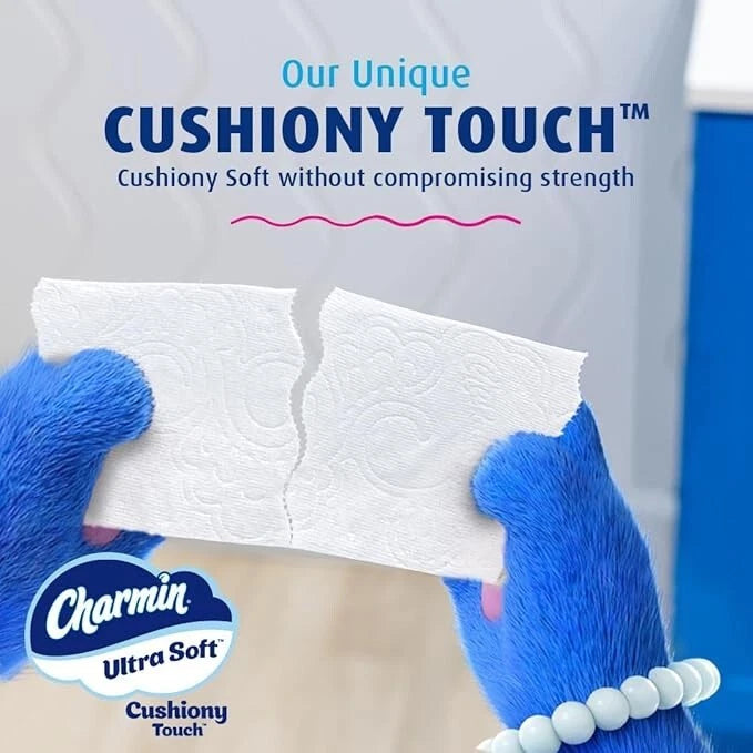 Charmin Ultra Soft Cushiony Touch Toilet Paper Absorbent Bathroom Tissue